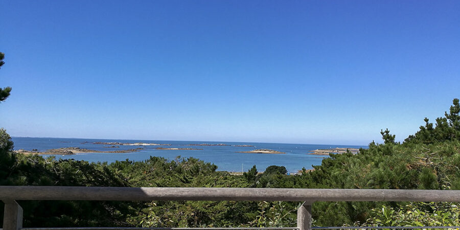 Vue depuis la terrasse de la maison en location à Trébeurden